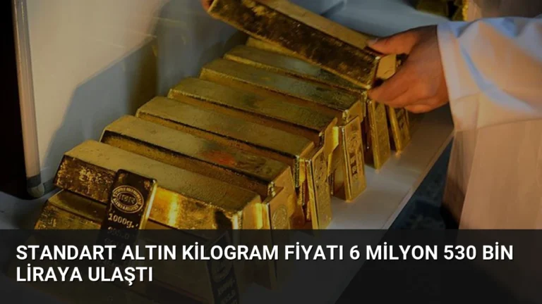 Standart Altın Kilogram Fiyatı 6 Milyon 530 Bin Liraya Ulaştı
