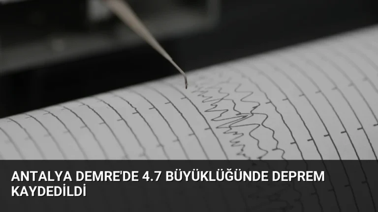 Antalya Demre’de 4.7 Büyüklüğünde Deprem Kaydedildi