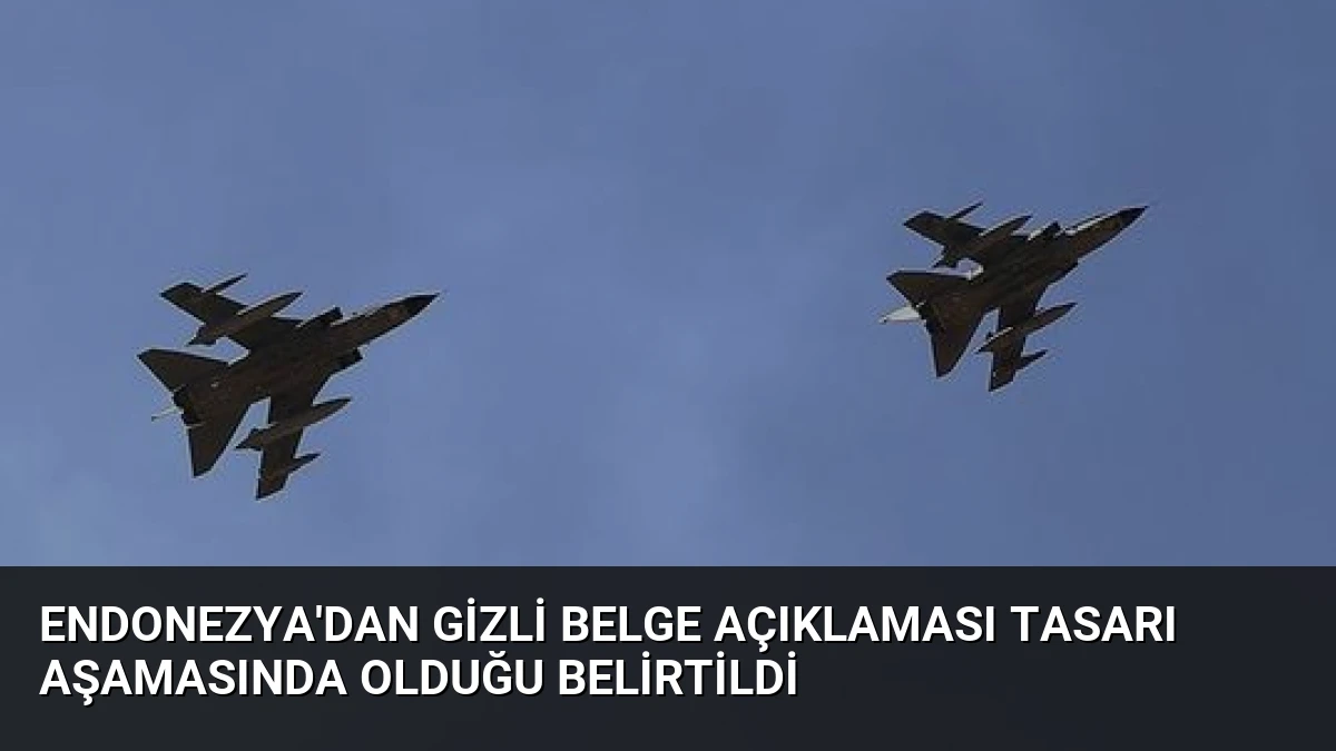 Endonezya’dan Gizli Belge Açıklaması Tasarı Aşamasında Olduğu Belirtildi