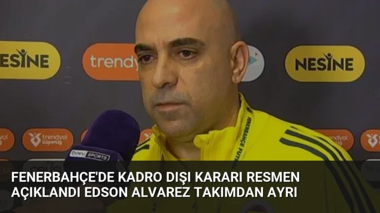Fenerbahçe’de Kadro Dışı Kararı Resmen Açıklandı Edson Alvarez Takımdan Ayrı