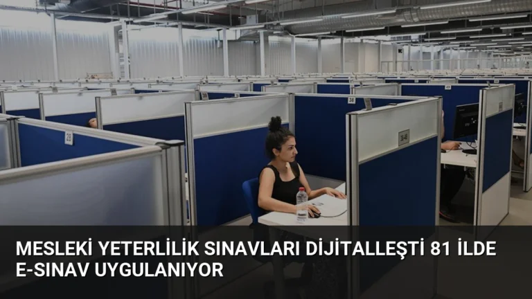 Mesleki Yeterlilik Sınavları Dijitalleşti 81 İlde e-Sınav Uygulanıyor