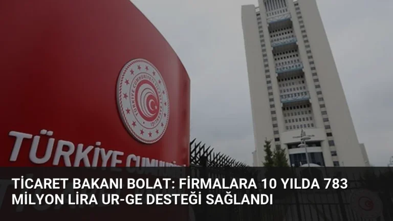 Ticaret Bakanı Bolat: Firmalara 10 yılda 783 milyon lira UR-GE desteği sağlandı