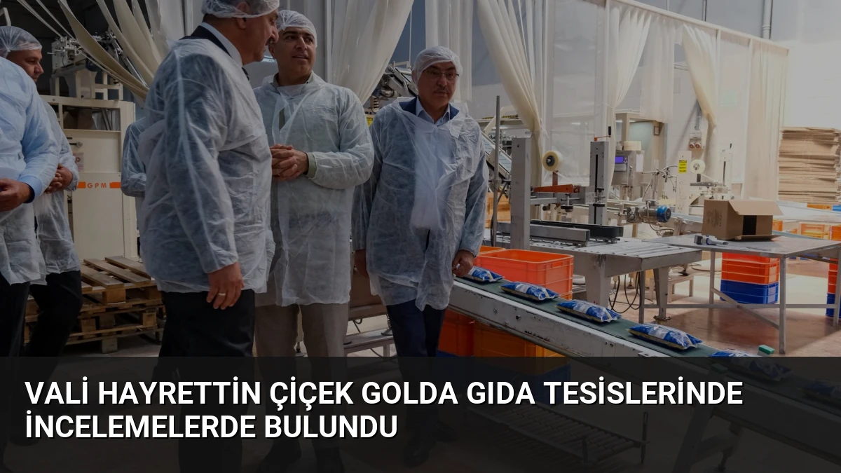 Vali Hayrettin Çiçek Golda Gıda Tesislerinde İncelemelerde Bulundu