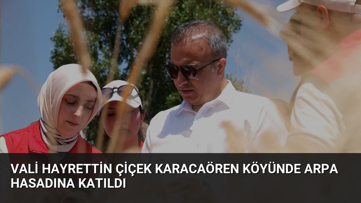 Vali Hayrettin Çiçek Karacaören Köyünde Arpa Hasadına Katıldı