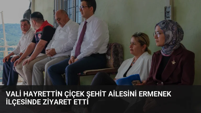 Vali Hayrettin Çiçek Şehit Ailesini Ermenek İlçesinde Ziyaret Etti