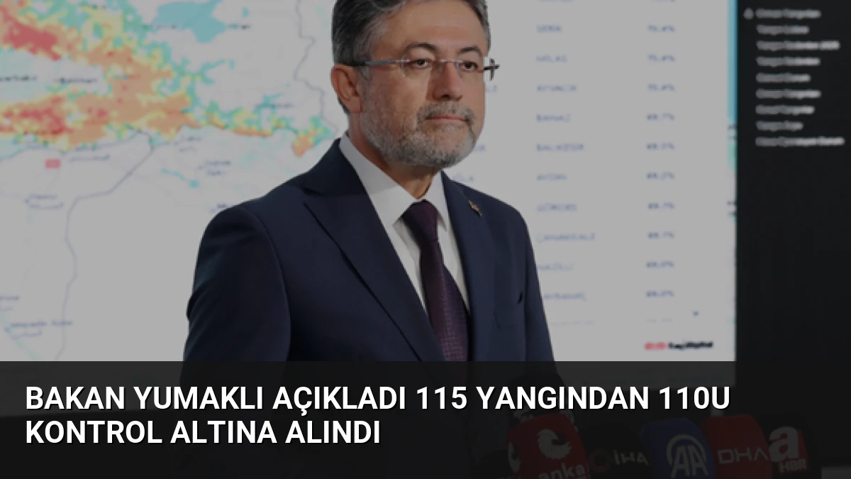 Bakan Yumaklı Açıkladı 115 Yangından 110u Kontrol Altına Alındı
