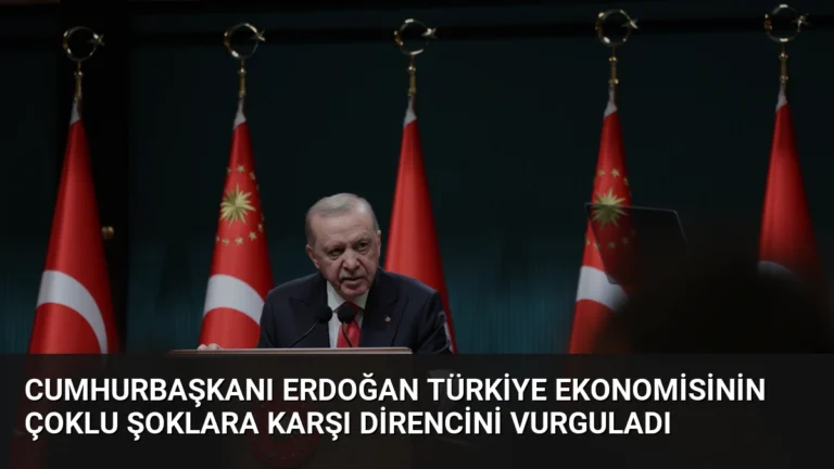 Cumhurbaşkanı Erdoğan Türkiye ekonomisinin çoklu şoklara karşı direncini vurguladı