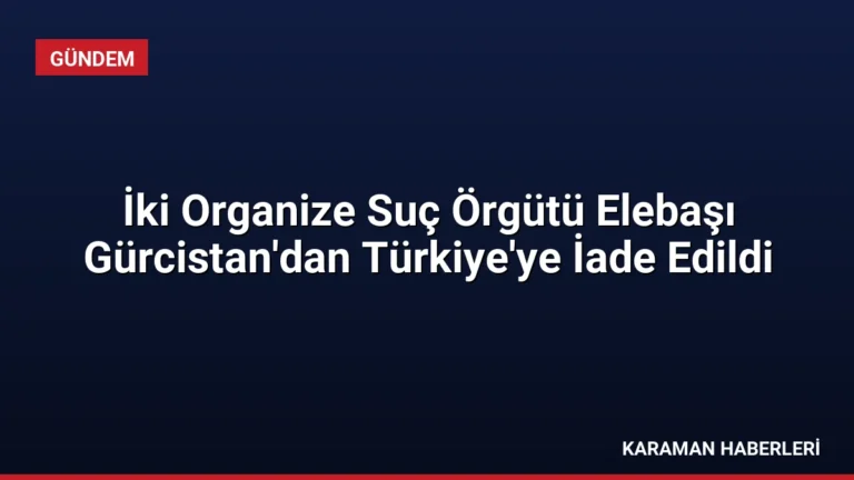İki Organize Suç Örgütü Elebaşı Gürcistan’dan Türkiye’ye İade Edildi