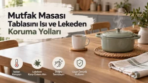 Mutfak Masası Tablasını Isı ve Lekeden Koruma Yolları