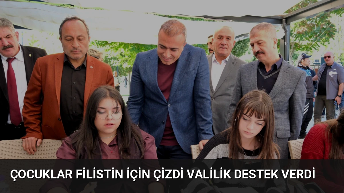 Çocuklar Filistin İçin Çizdi Valilik Destek Verdi
