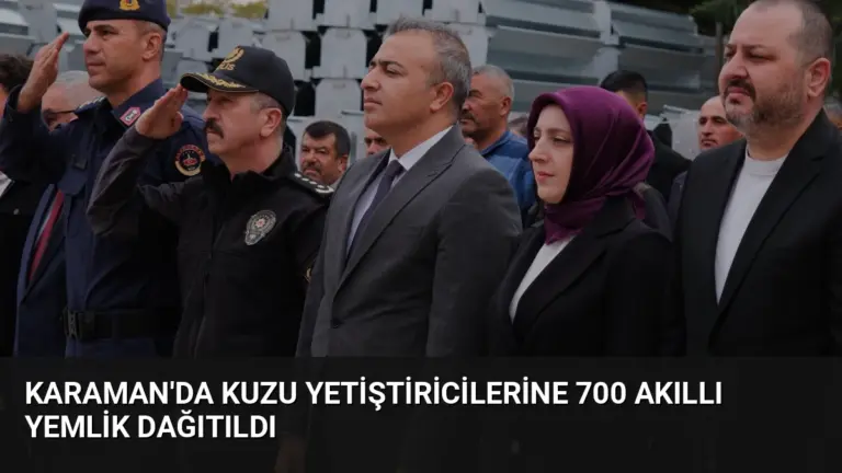 Karaman'da Kuzu Yetiştiricilerine 700 Akıllı Yemlik Dağıtıldı