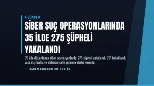 Siber Suç Operasyonlarında 35 İlde 275 Şüpheli Yakalandı