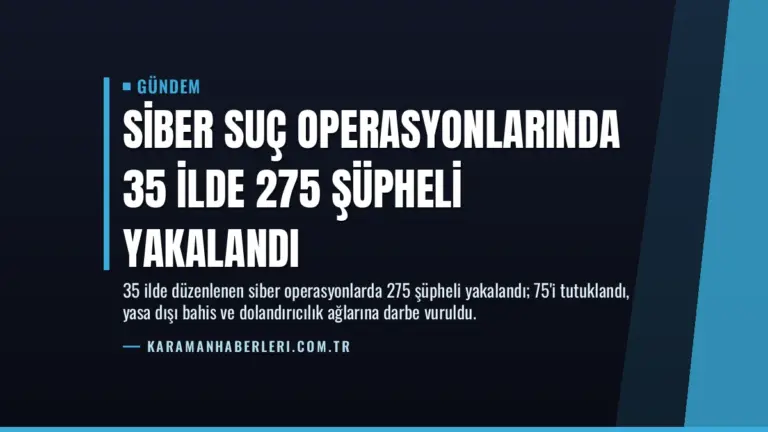 Siber Suç Operasyonlarında 35 İlde 275 Şüpheli Yakalandı