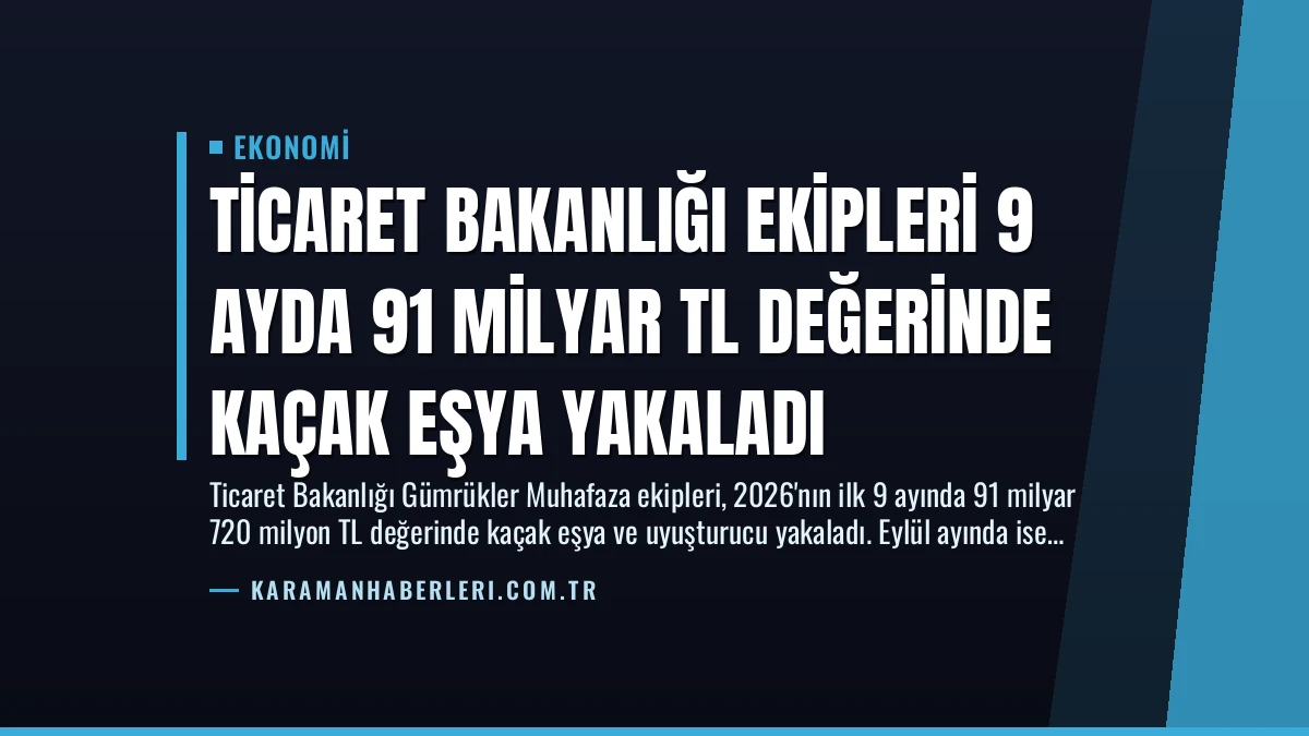 Ticaret Bakanlığı Ekipleri 9 Ayda 91 Milyar TL Değerinde Kaçak Eşya Yakaladı