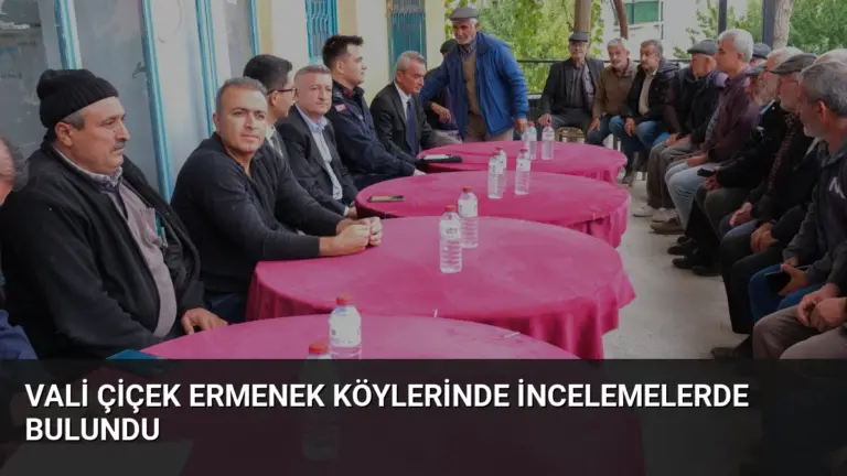 Vali Çiçek Ermenek Köylerinde İncelemelerde Bulundu
